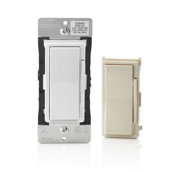 White/Light Almond 600-Watt Dimmer (3-Pack) F4553