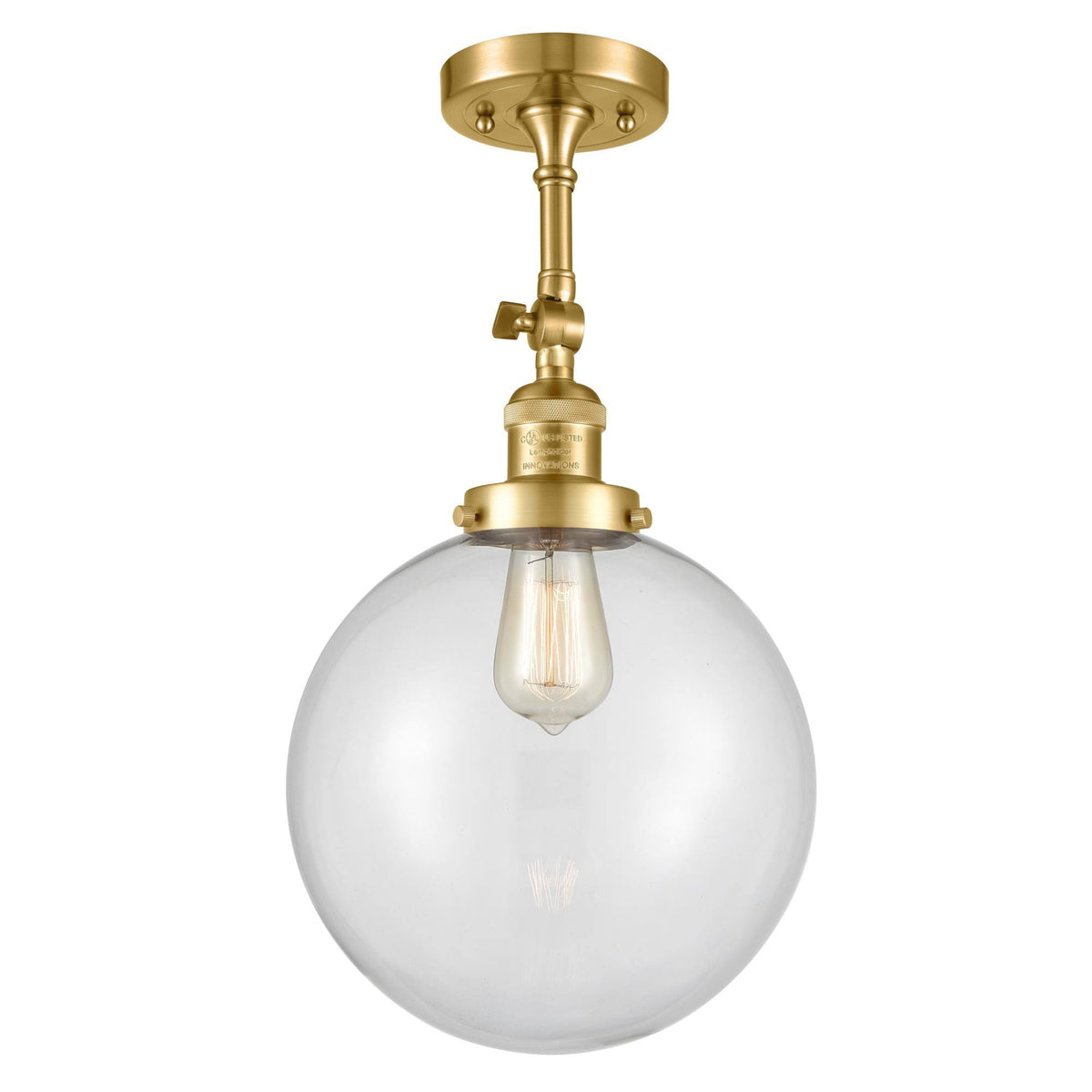 Satin Gold Semi-Flush Mount Light I491