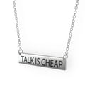 Sterling Silver Bar Pendant Necklace X4292