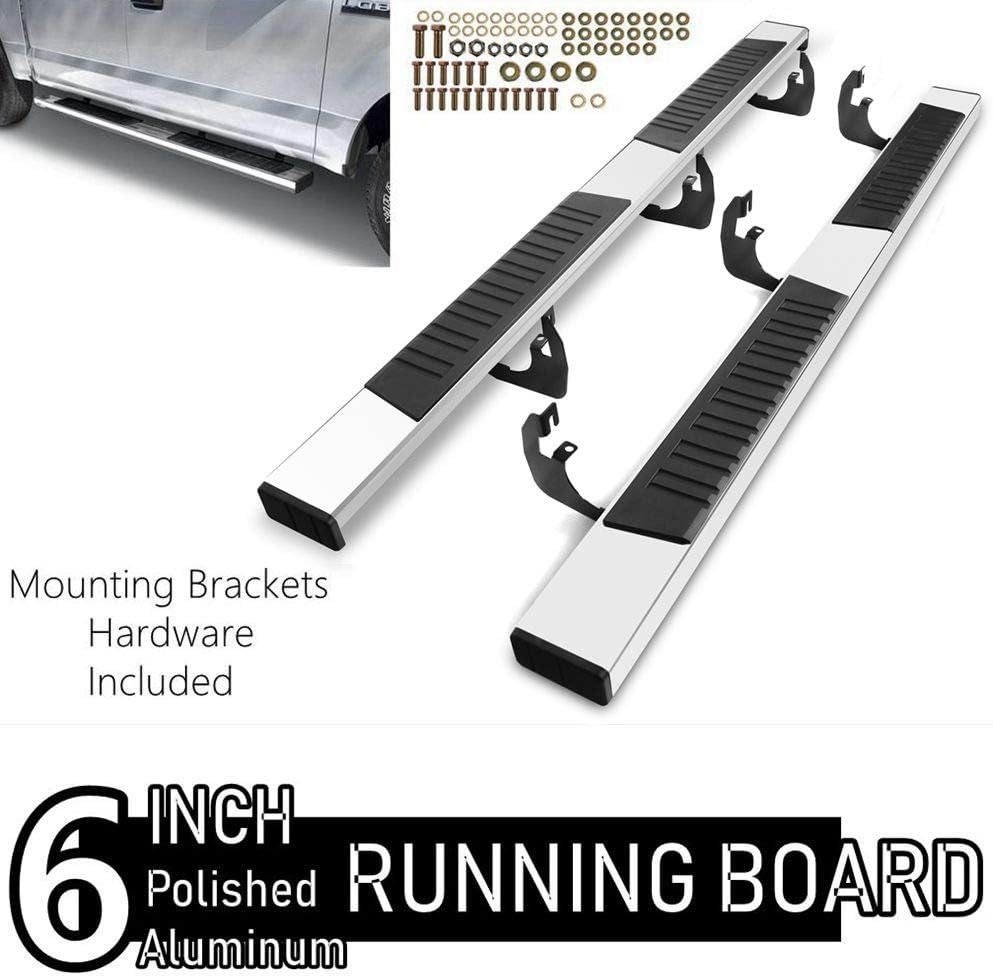 6" Texture Black Running Boards Side Steps Nerf Bars H31869