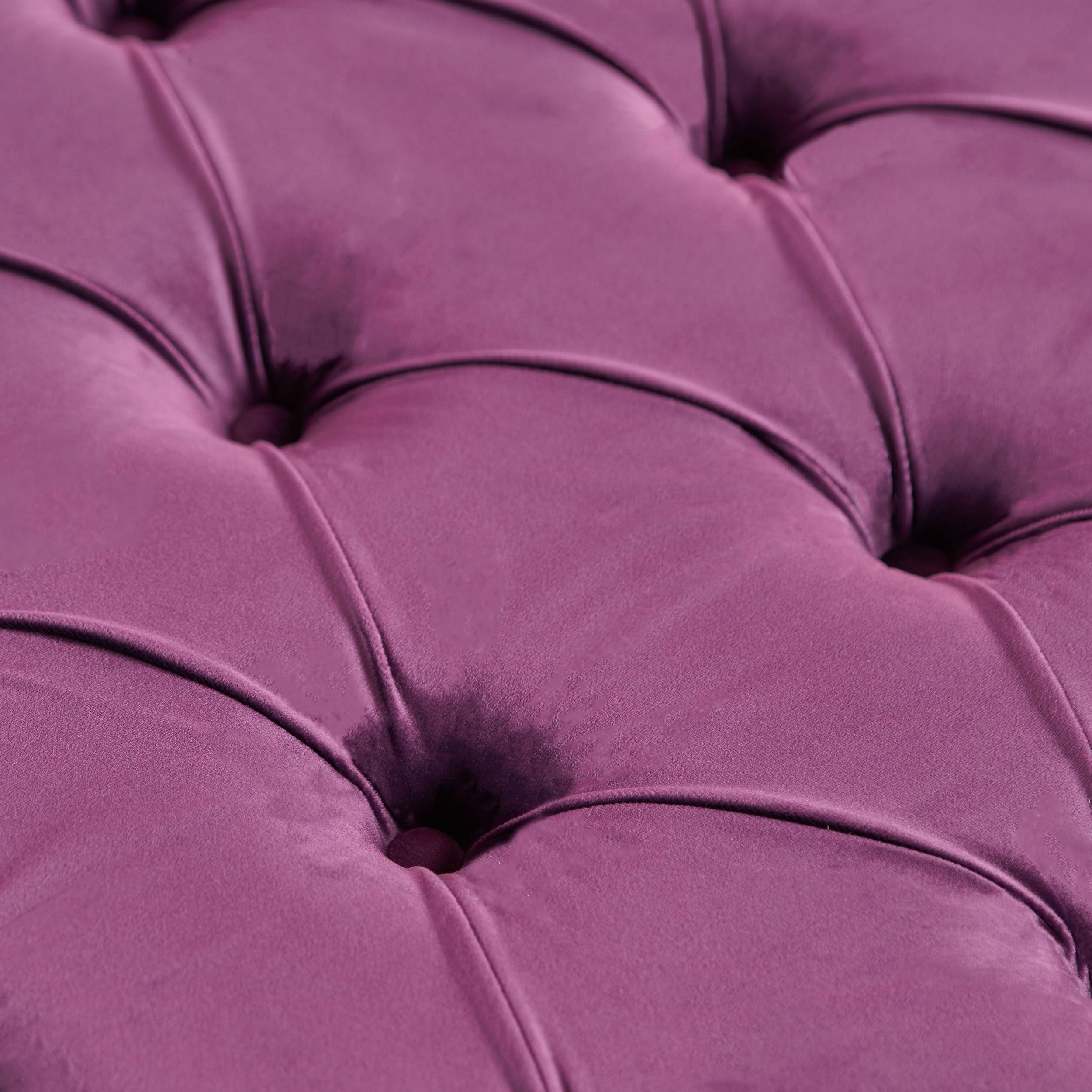 Purple Velvet Ottoman V292813