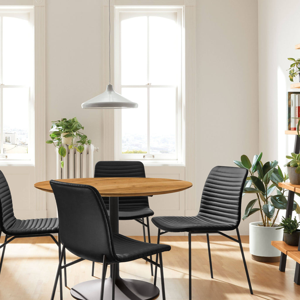 Modern Cato Side Chair in Grey with Chrome Frame N3655