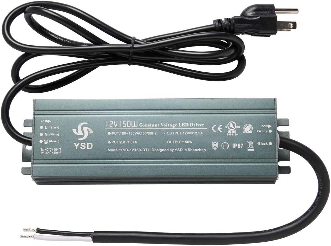 12V 200W LED Driver Transformer, IP67 Waterproof Constant Voltage Power Supply W818