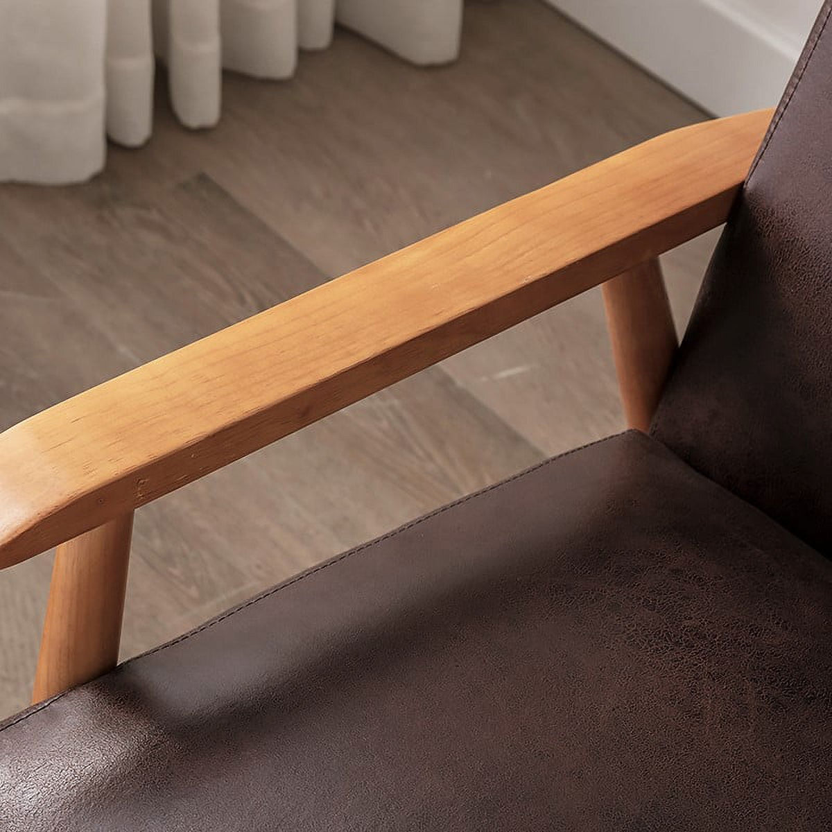 Brown Tufted Accent Chair H252736