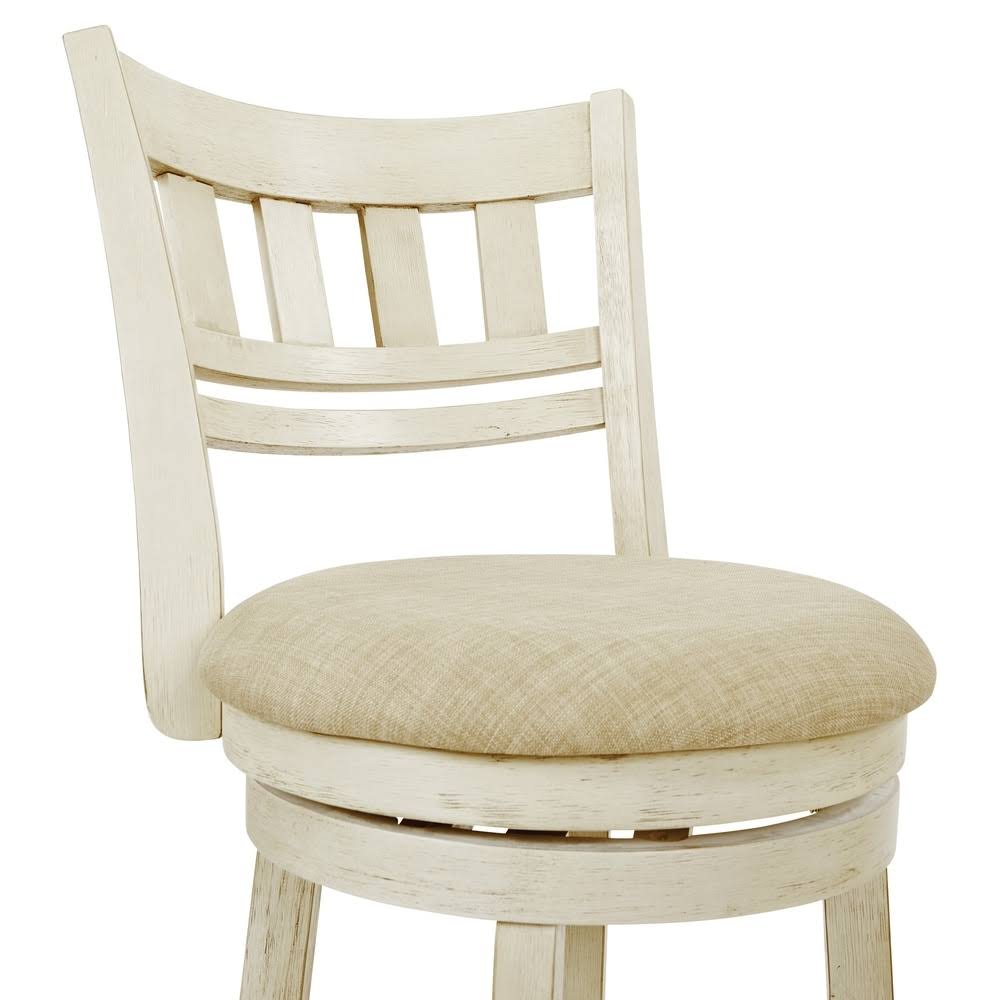 Burnt Brown Swivel Stool with Slatted Back X13038