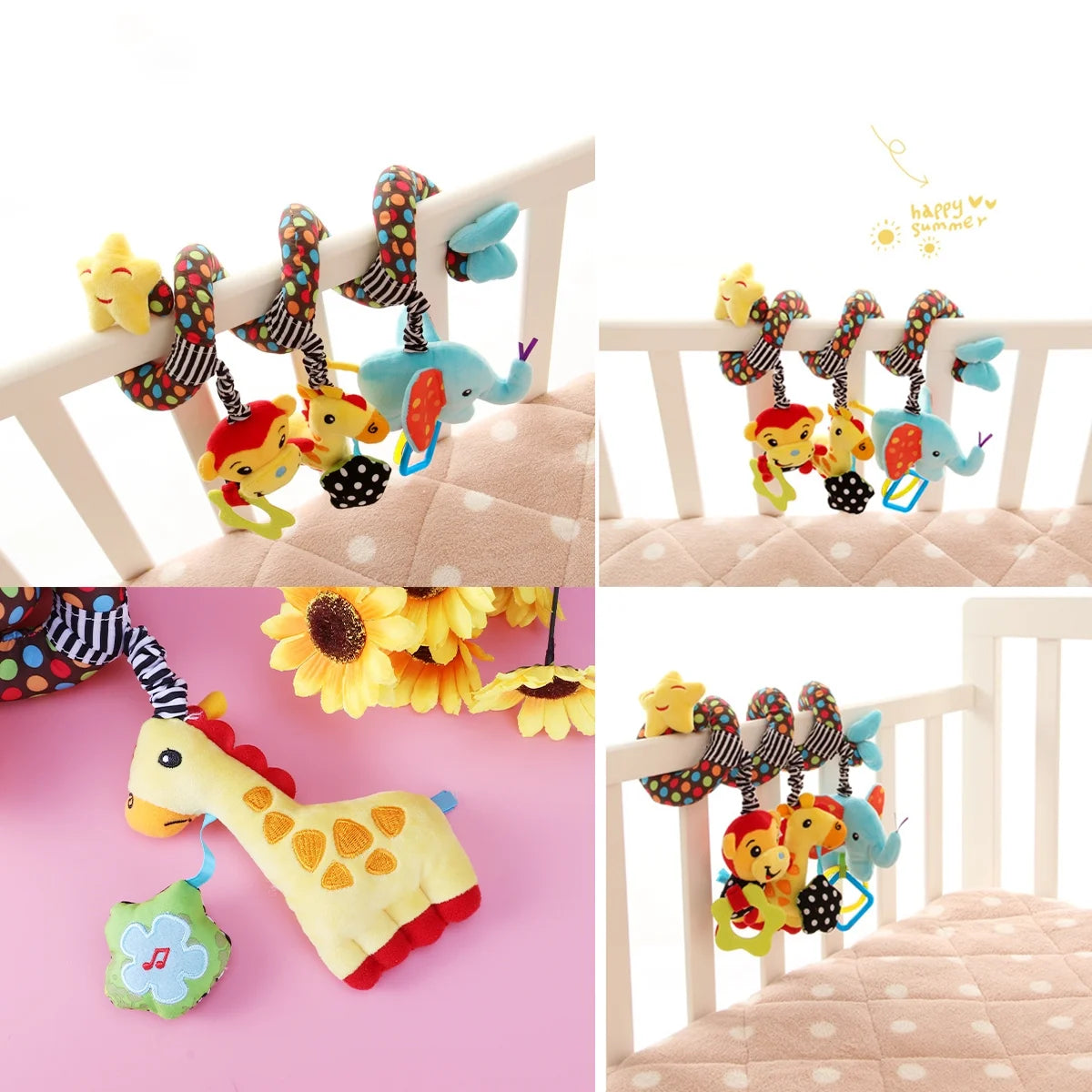 Infant Baby Activity Spiral Bed & Stroller Toy Plush Toy Y84190
