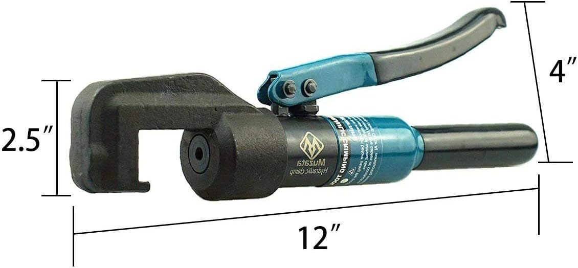 Hydraulic Hand Crimper Tool for 1/8" Stainless Steel Cable Railing Hardware Wire Rope Swaging with Wire Cable Cutter H986404