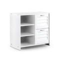 White 2-Drawer Chest with Shelf D74383