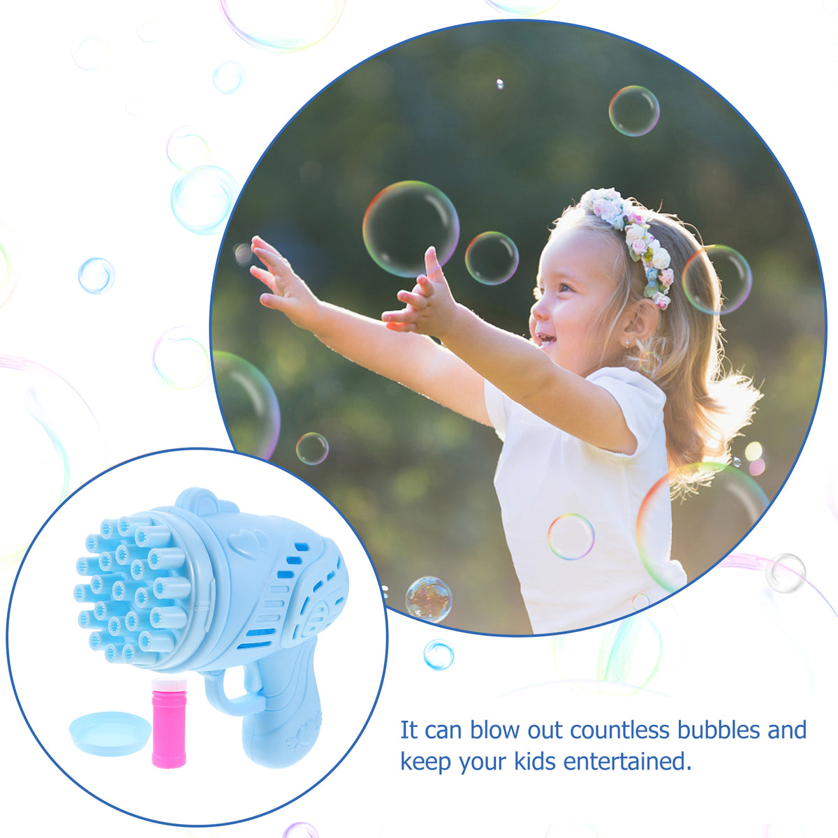 23 Hole Bubble Machine Toy Q73552