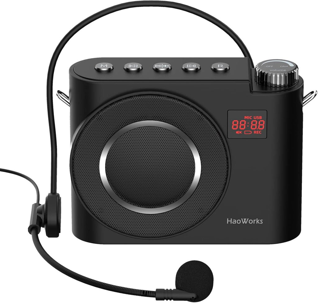 20W Wired Microphone Voice Amplifier with Speaker, Bluetooth Mini PA System, Pack of 2 E913