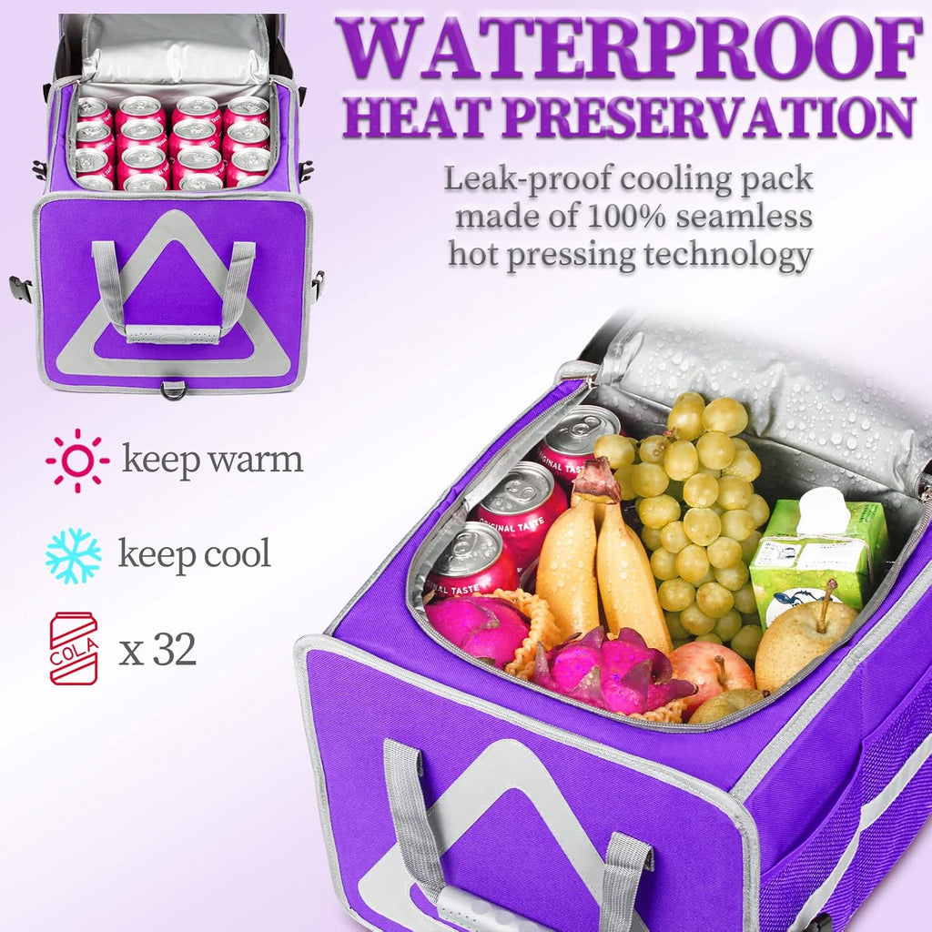 Purple Waterproof Trunk Organizer with Cooler, Pack of 2 T745