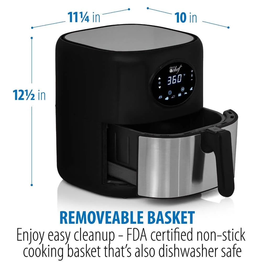 3.7QT Digital Air Fryer Bundle with 12-Piece Knife Set C56546