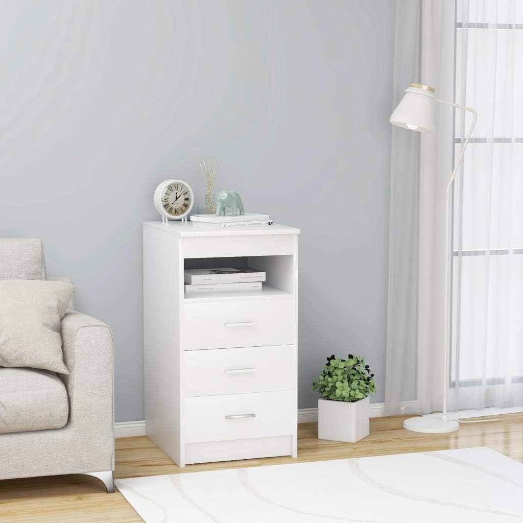 3 Drawer Nightstand with Storage Shelf M376608