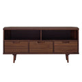 Walnut Mid-Century Corner TV Console F439