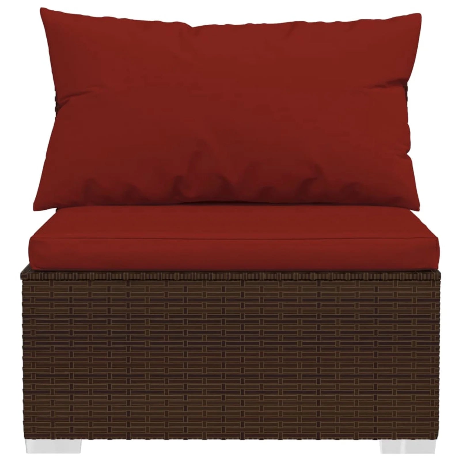 2 Piece Poly Rattan Patio Furniture Set with Cushions Y650686