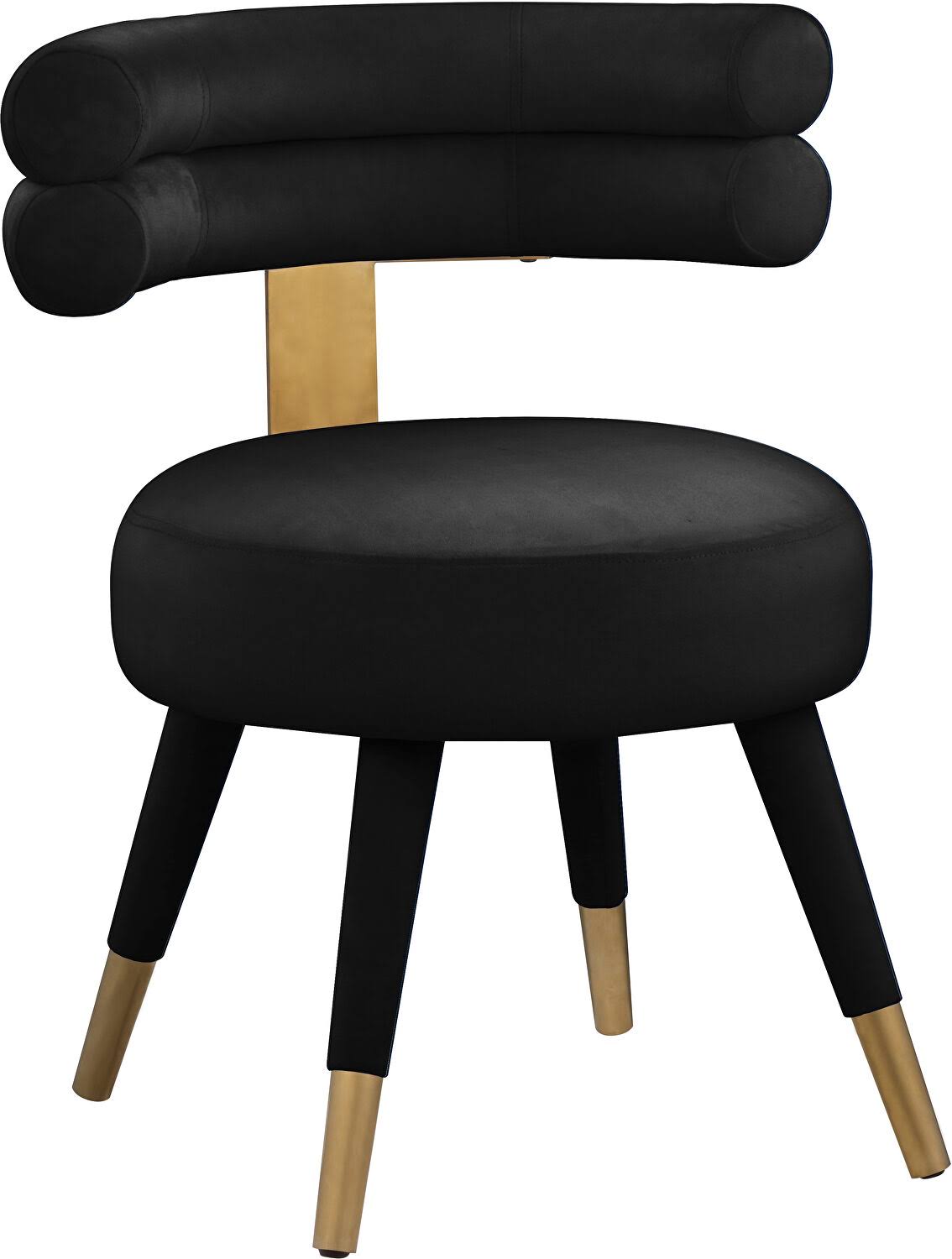 Black Velvet Dining Chair (Set of 2) J351088