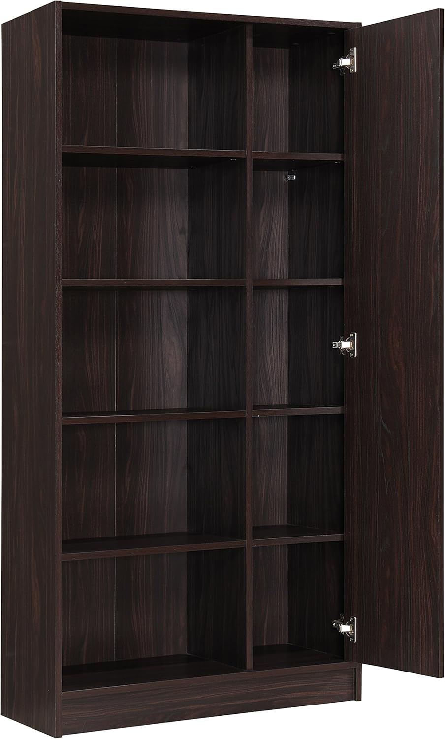 Walnut Finish Faux Wood Bookcase L50987