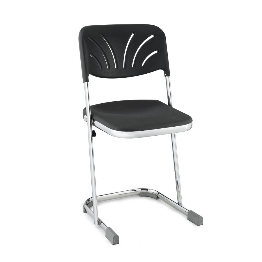 Black 3 Pack Blow Molded Stool with Backrest T327