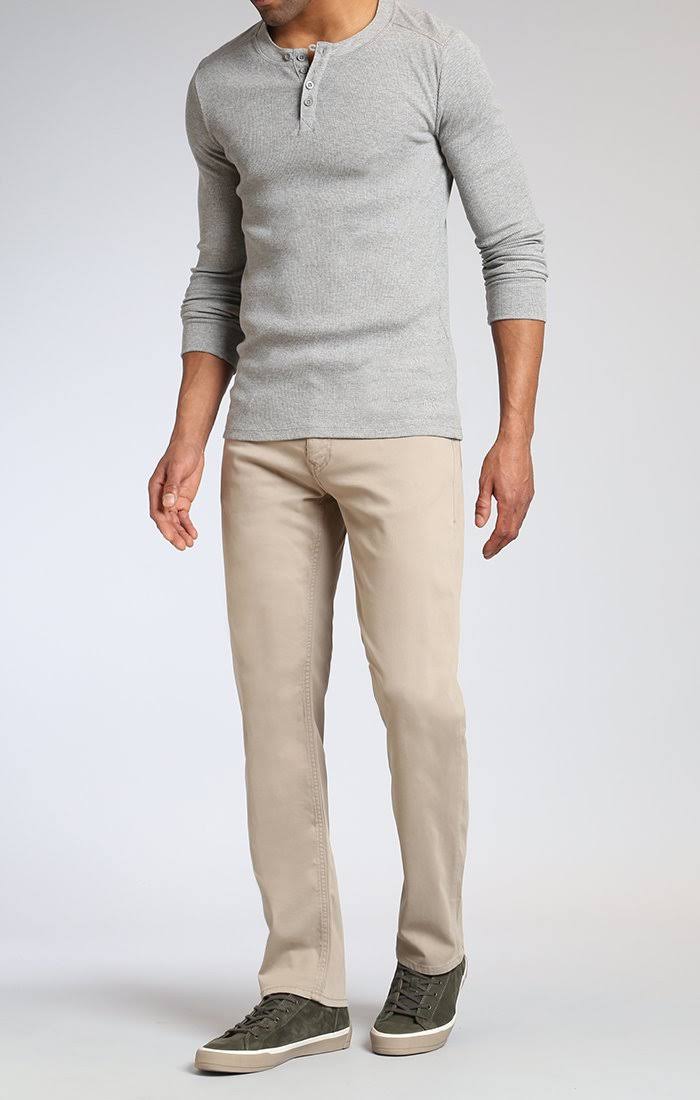 Beige Twill Relaxed Straight Pant P792411