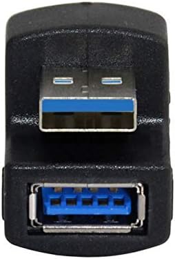 1 Set Up & Down Angled USB 3.0 Adapter A Male to Female Extension 180 Degree 5Gbps E409