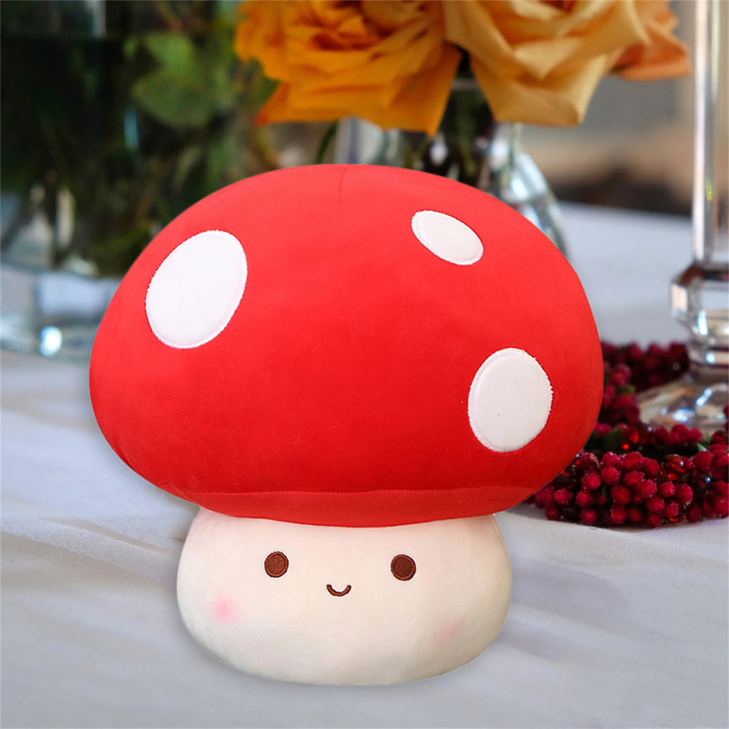 Mushroom Shaped Plush Toy Reversible Stuffed Doll O46739