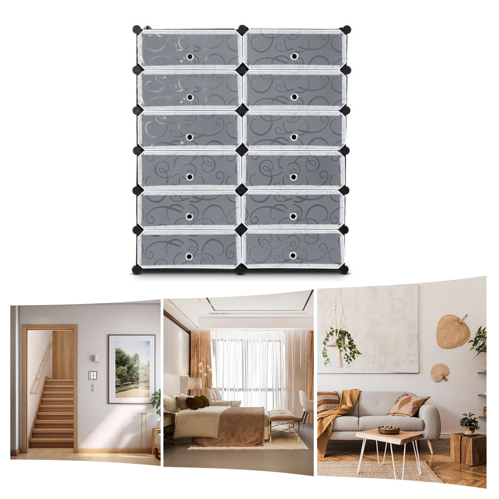 12 Cubic 6-Tier Shoe Rack Shelf Cabinet Storage Closet Organizer S855