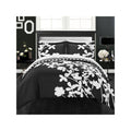 7-Piece Reversible Duvet Cover Set, Black, Queen A117