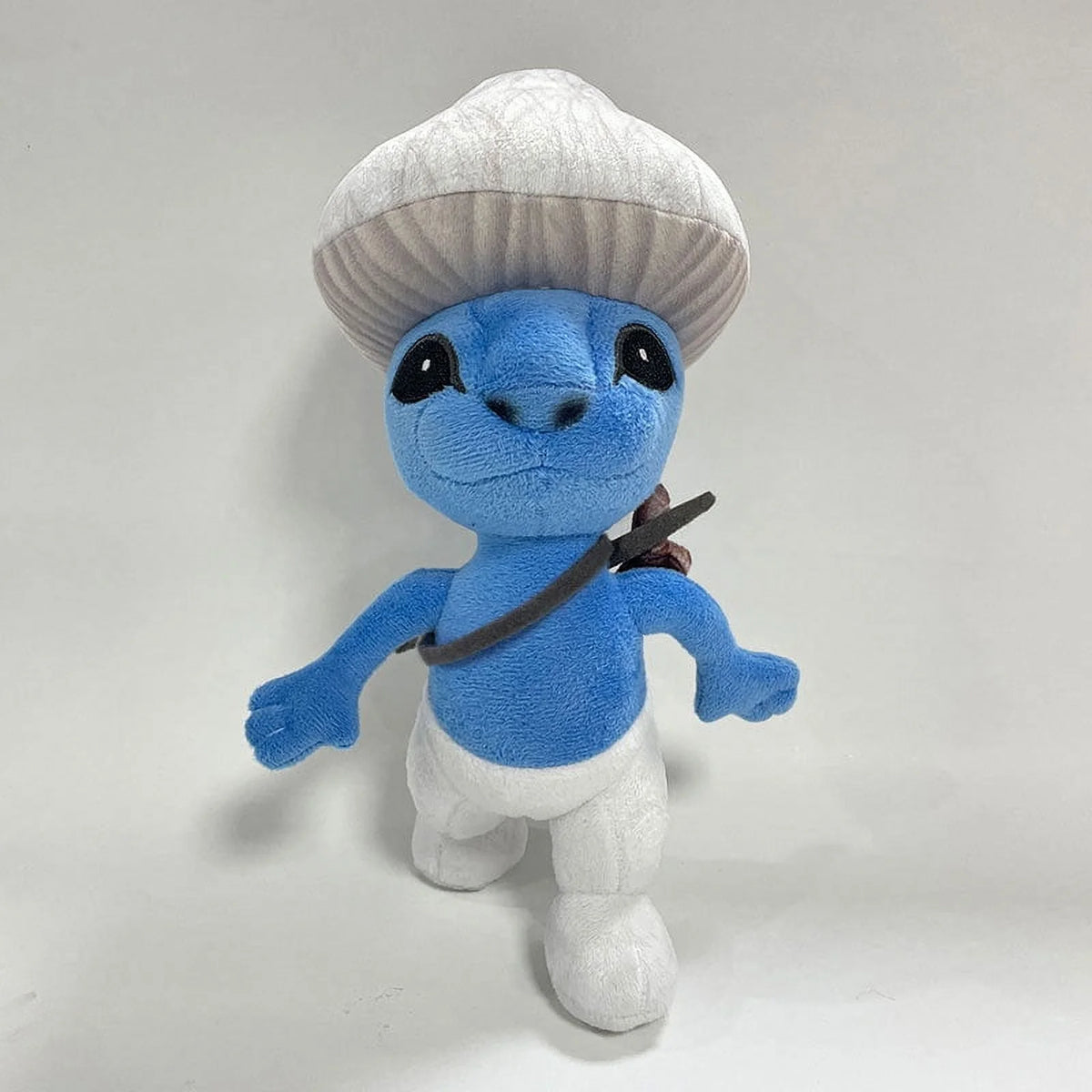Blue Mushroom Cat Plush Toy 10'' Stuffed Animal Plushie Doll F5894