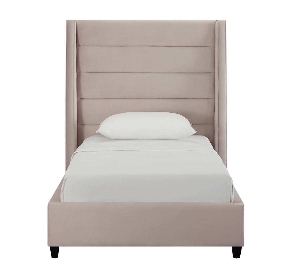 Blush Velvet Bed Twin X28881