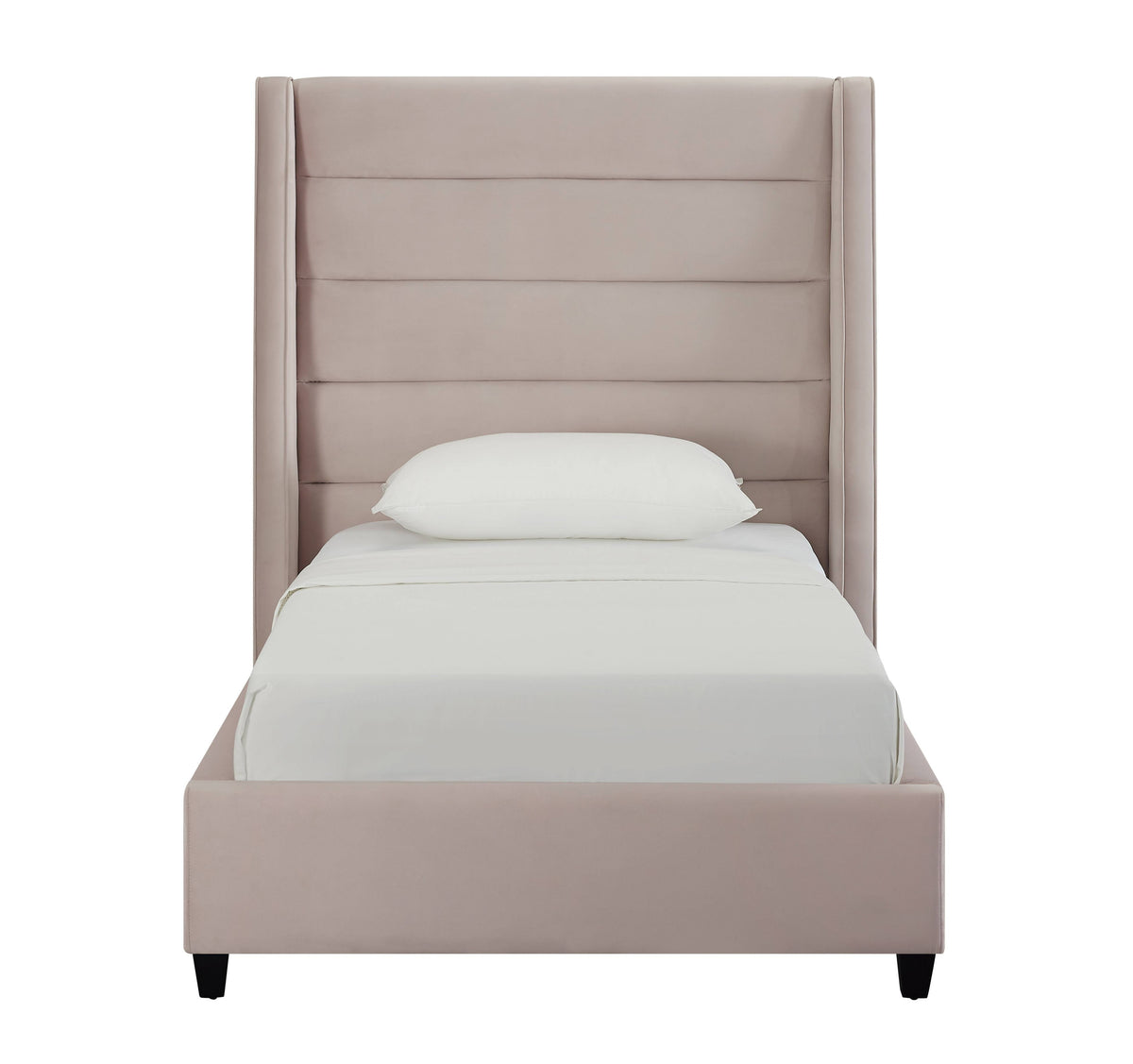 Blush Velvet Bed Twin X28881