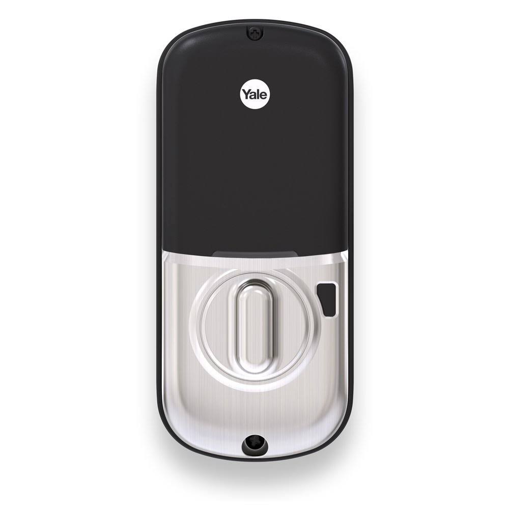 Satin Nickel Finish Push Button Deadbolt with Bluetooth R3659