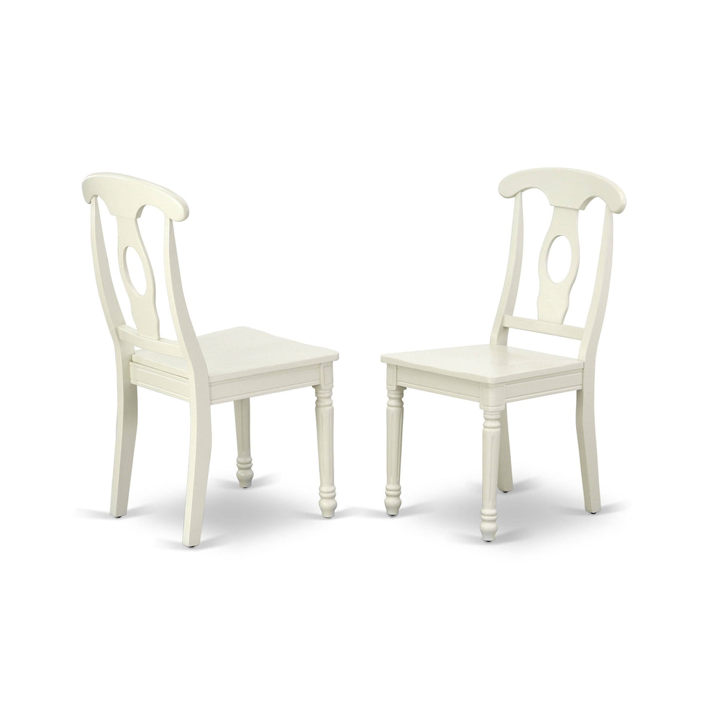 3PC Round Table with Two 9-Inch Drop Leaves and 2 Panel Back Chairs Y572