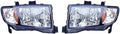 Headlight Assembly Pair for Honda Ridgeline 2006 2007 2008 Black Housing T951
