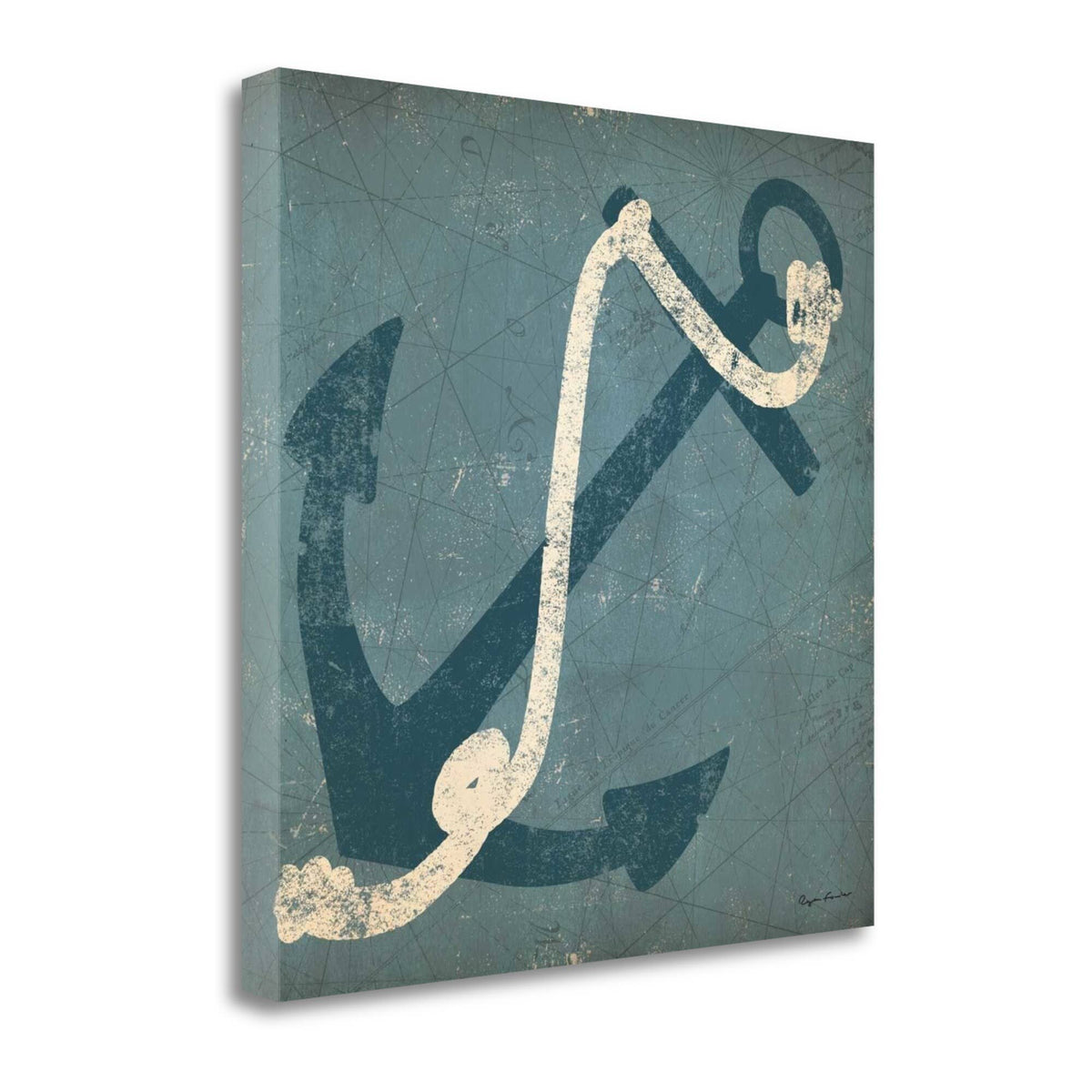 Nautical Anchor Blue Art R8450