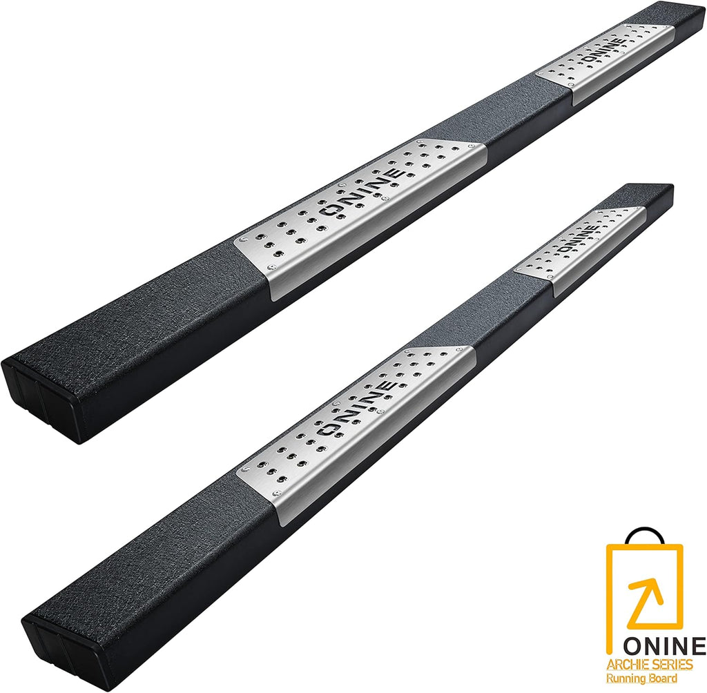 6" Texture Black Running Boards Side Steps Nerf Bars H31869
