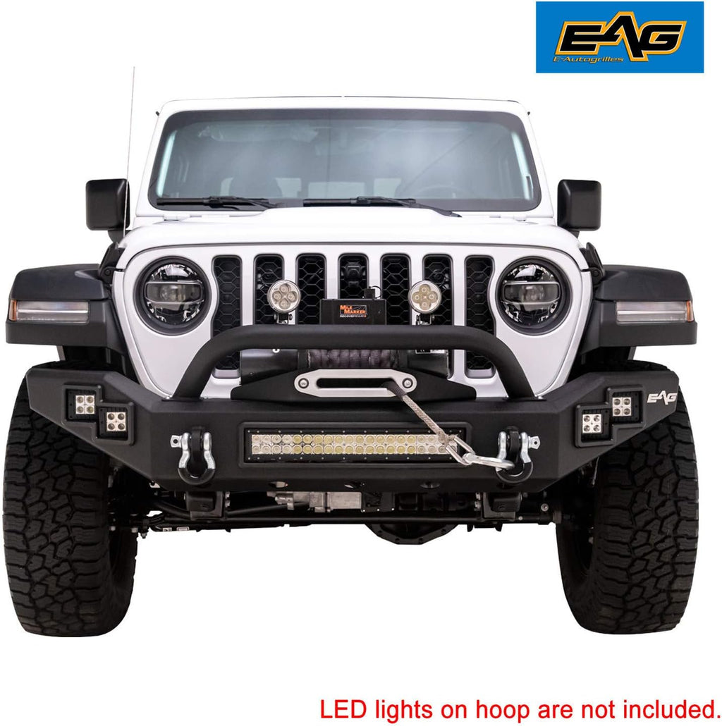 LED Front Bumper with Winch Mount Plate for Gladiator JT T50218