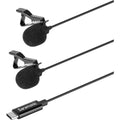 Dual Clip-On Lavalier Microphone with USB-C Connector, 19.7 Foot Cable A34412