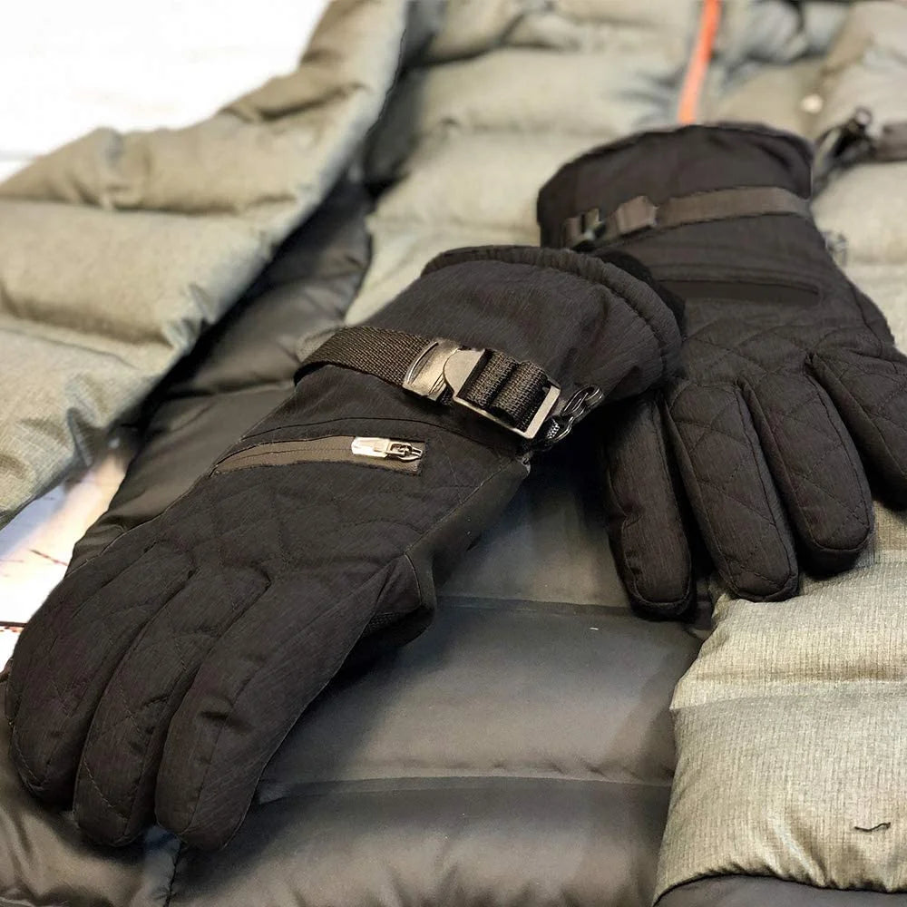 Black Waterproof Insulated Ski Gloves E549704