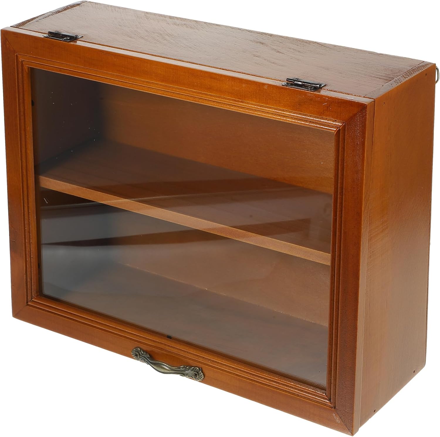 Wooden Shadow Box Display Cabinet with Shelves J686946