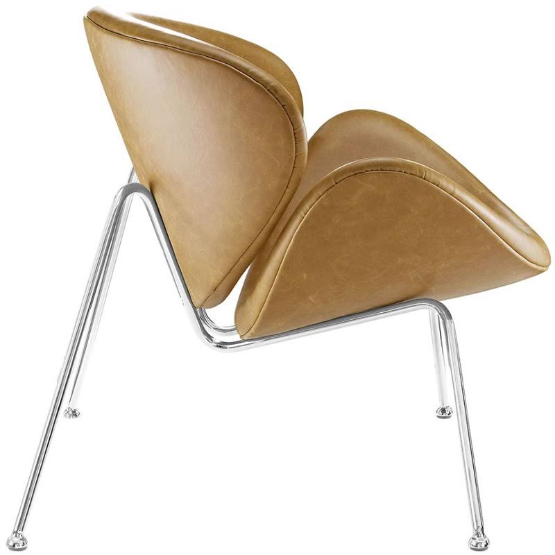Tan Vinyl Accent Chair H453