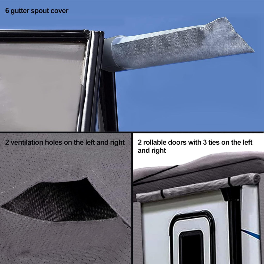 6 Layers RV Cover Anti-UV Windproof Ripstop Extra Thick Camper Cover Q2642