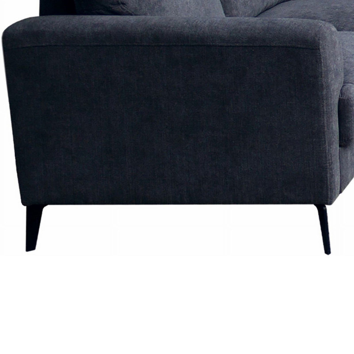 Black Chenille Sofa Loveseat Chair Set V667
