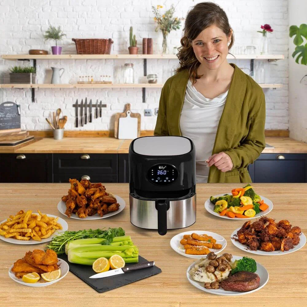 3.7QT Digital Air Fryer Bundle with 12-Piece Knife Set C56546