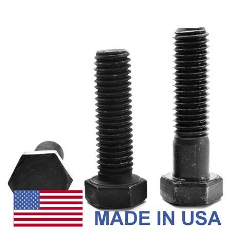 9/16 inch-12 x 1 inch Coarse Thread Grade 8 Hex Cap Screw Bolt USA Alloy Steel Black Oxide Pk 175 O7495