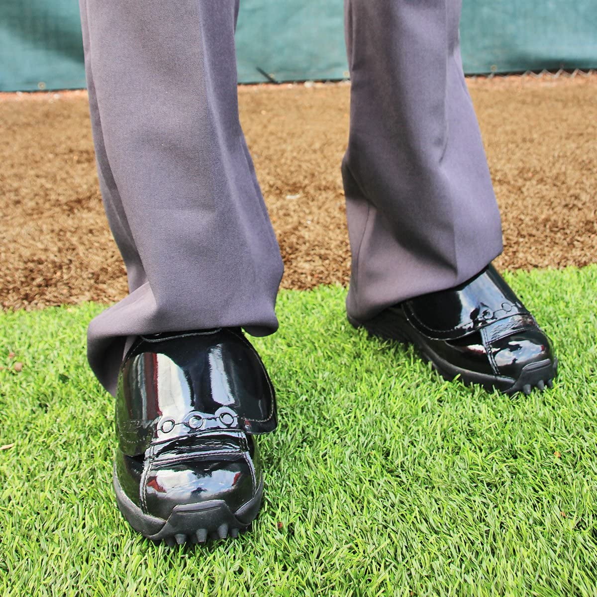 Black Patent Leather Baseball Cleat H54129