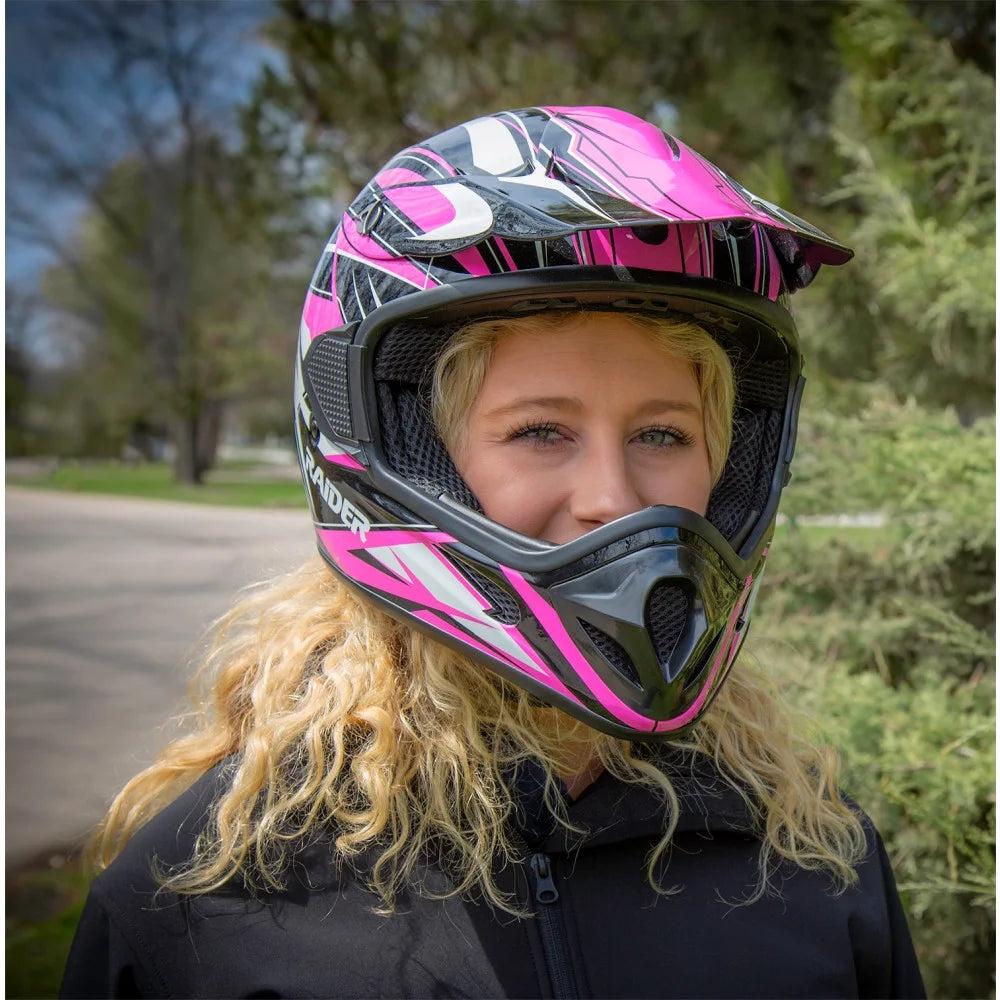 Pink Open Face Helmet A6865