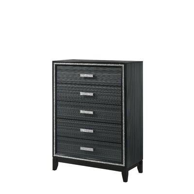 Black 5 Drawer Chest A83347