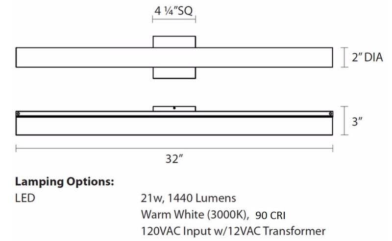 Satin Nickel LED Bath Bar U856