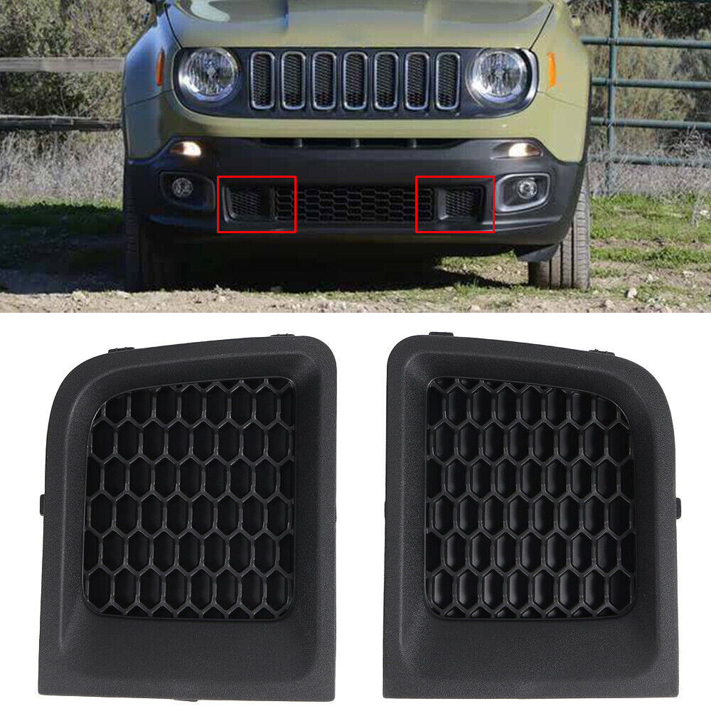 Front Lower Bumper Grille Bezel L+R For 2015-2017 Jeep Renegade U111