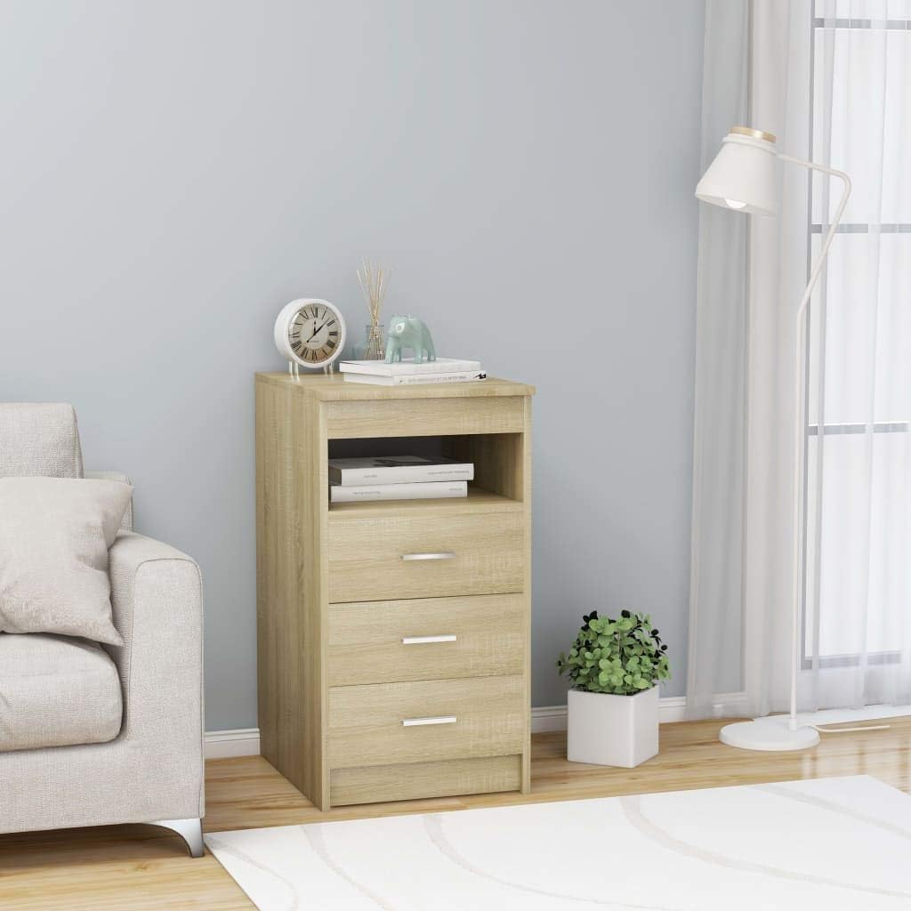 3 Drawer Nightstand with Storage Shelf M376608